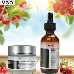 VGO Vitamin C Facial Serum Essence with Snail Secretion Filtrate and Hyaluronic Acid, 30ml - Moisturizing, Moisture Skincare Moisture Skin Repair Comfort facial care vitamin c face serum Moisturize Moisturizer Hydrating moisturizer vitamin Hydrate