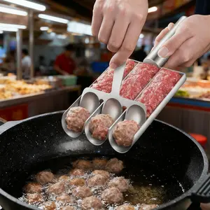 Stainless Steel Meatball Maker Machine, Creative Kitchen 3-In-1 Design, Perfect for Meatball Lovers, Easy-To-Use & Durable