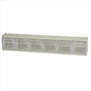 Akro-Mils 06706 TiltView 6 Bins - Beige