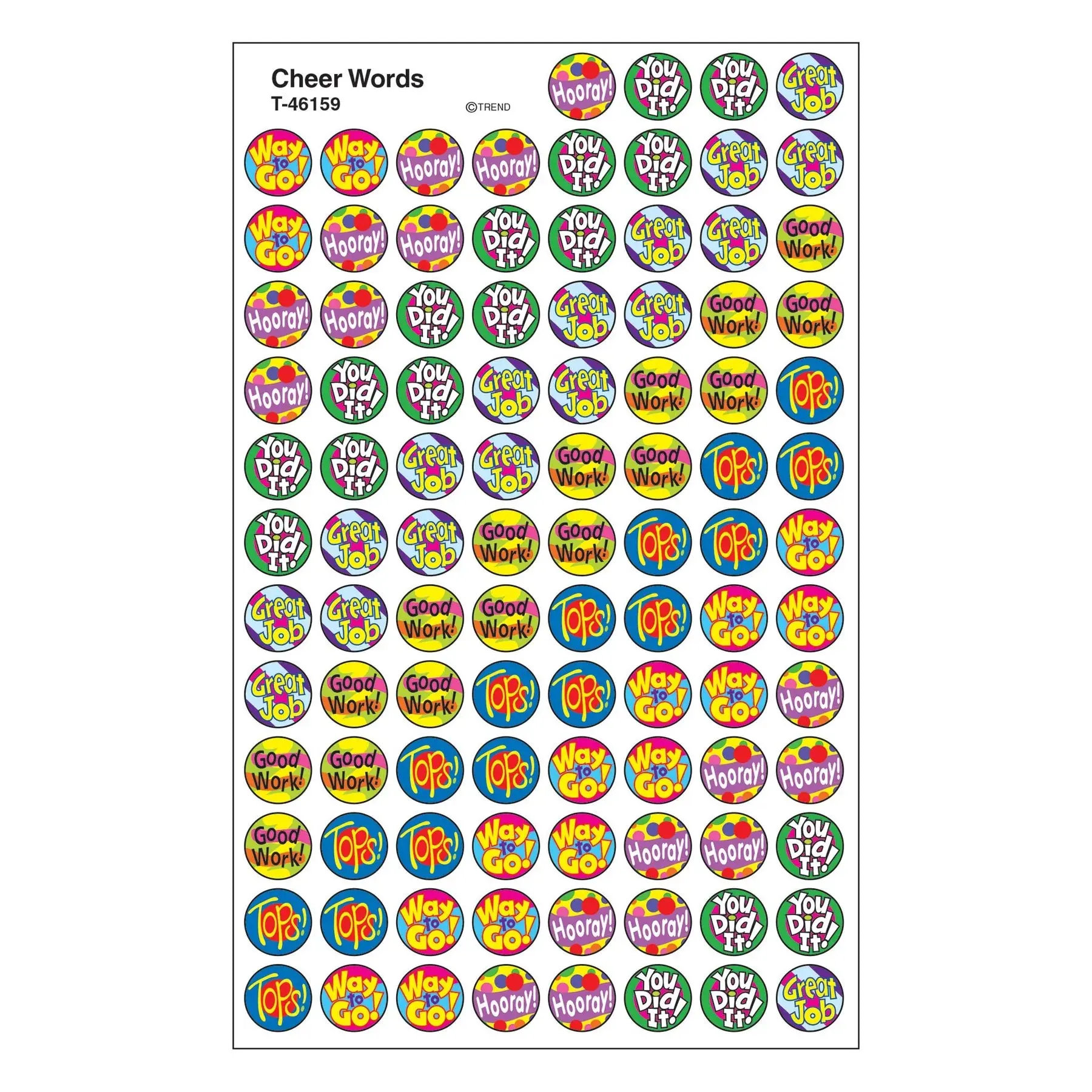 Cheer Words superSpots® Stickers