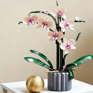 Orchid Bouquet Building Blocks Set 10311, LEGO Compatible Small Bricks, Ideal Christmas Gift, Home Decor, Assembly Toy for Adults & Teens