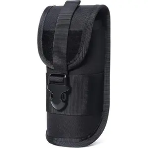 Tactical MOLLE Pouch - Striped Glasses & Flashlight Holder for Outdoor Use