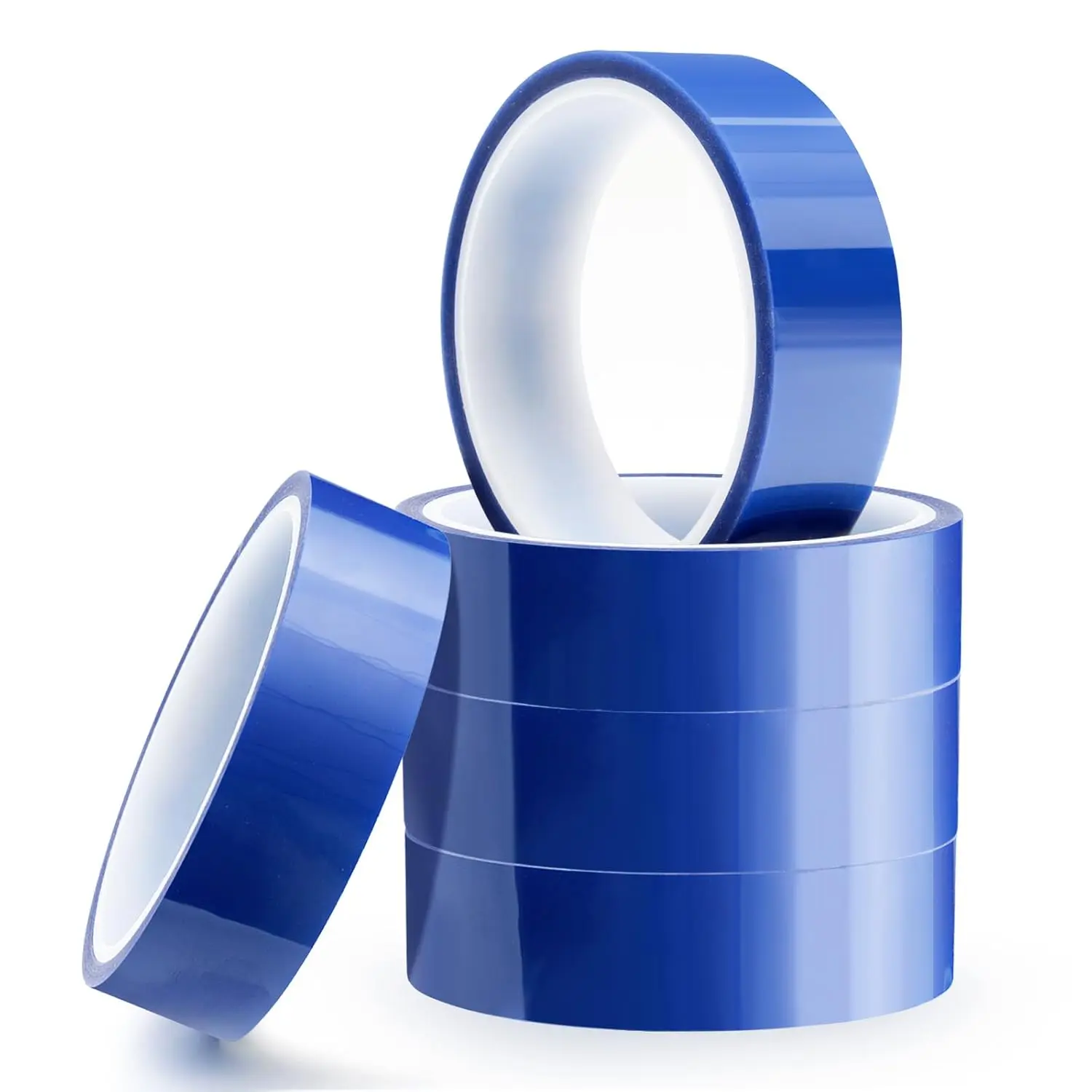 5 Rolls 0.8 Inch x 108 Ft Blue Heat Resistant Tape, Heat Transfer Tape,  Heat Resistance, Long-Lasting Adhesion for Industrial Printing & Label Transfer