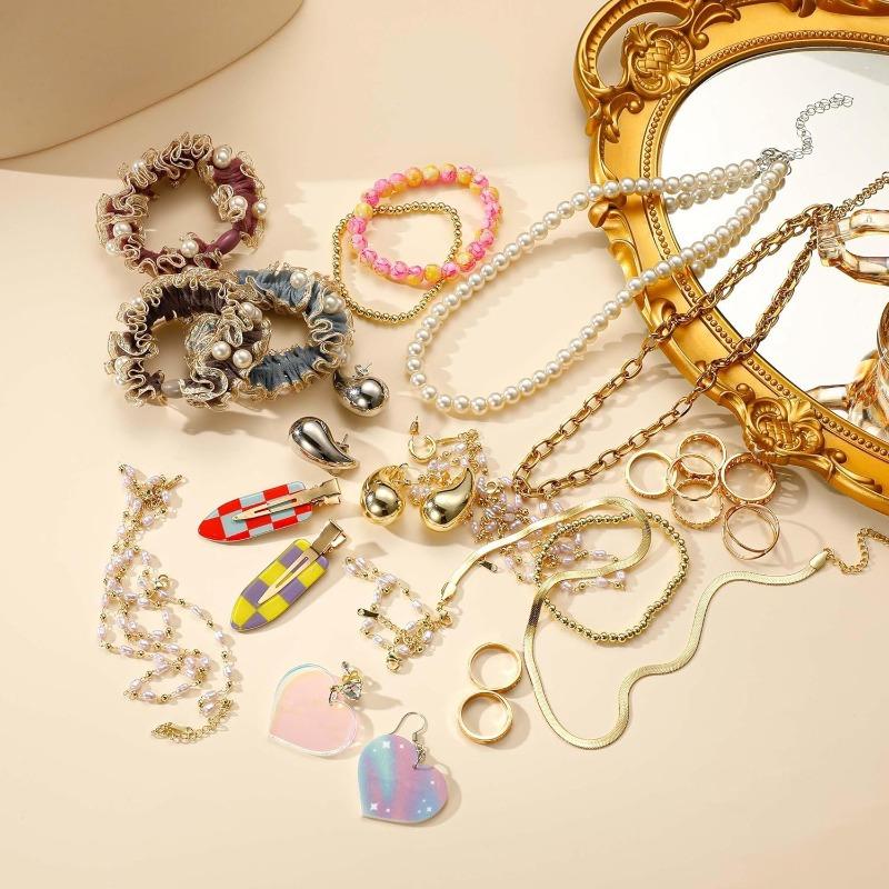 Jewelry Jar Set -25-60 Jewelry Boxes Women's Gift Set, Including Necklace, Earrings, Ring, Bracelet Jewelry Jar Set -25-60 Jewelry Boxes Women's Gift Set, Including Necklace, Earrings, Ring, Bracelet