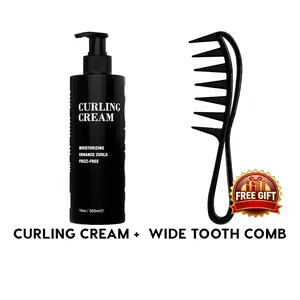 Curl Cream with Free Wide Tooth Comb