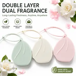 Double-layer fragrance-Portable Travel Soap Case with Disposable Soap Sheets – Outdoor Hand Cleansing, Single-Use Soap Paper-Green grapes, cherry blossoms, honey peaches, gardenias, cedarwood, white tea--