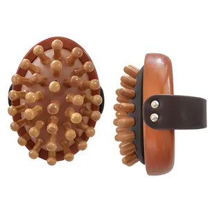 Handheld Acupressure Brush Full Body Massage Brush Wooden Air Bag Slimming Brush Abdominal Rub Leg Body Circulation