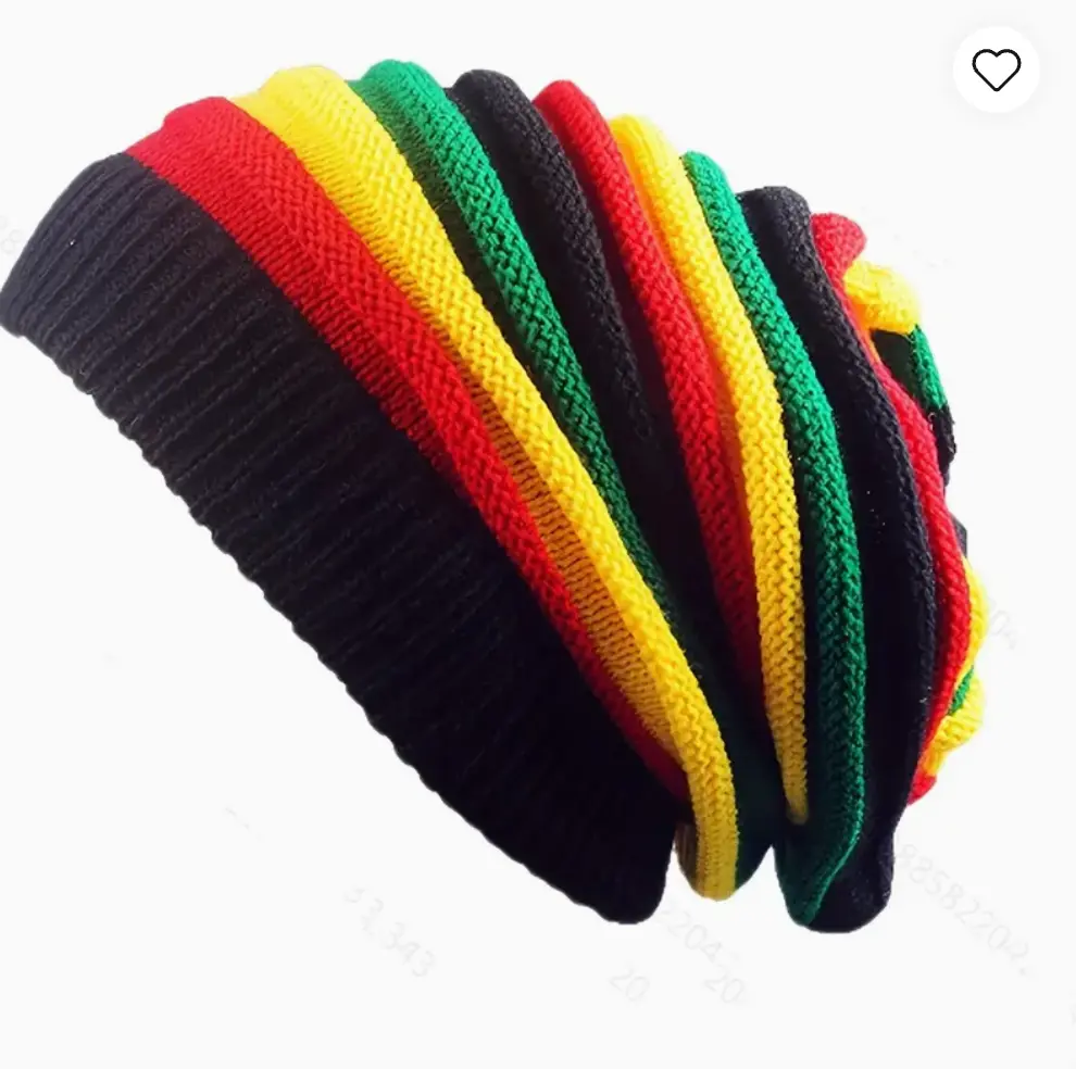 Multicolour Striped Knit Beanie