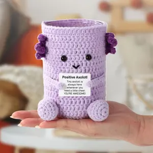 Handcrafted Motivational Quote, Comfortable Woolen Desktop Organizer, Ideal Office/School Decor Gift for Students and Teachers, Cute Desk Accessories, Desk Organizer Tidy