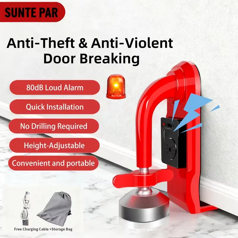 Travel Door Alarm Stopper for Women & Family – 80dB Loud Portable