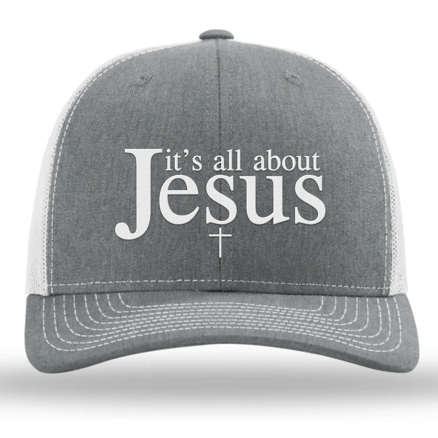 It's All About Jesus Embroidered Premium Quality Adjustable Snapback Hat