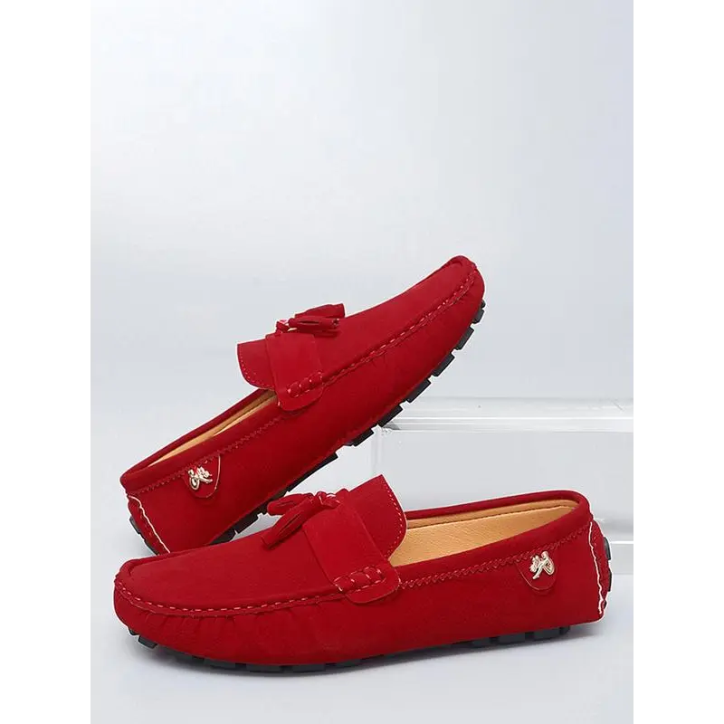 Men's Slip-On Casual Round Toe Solid Color Loafers - Comfortable Footwear for Daily Wear, Sports & Outdoor Accessories Compatible Shoe