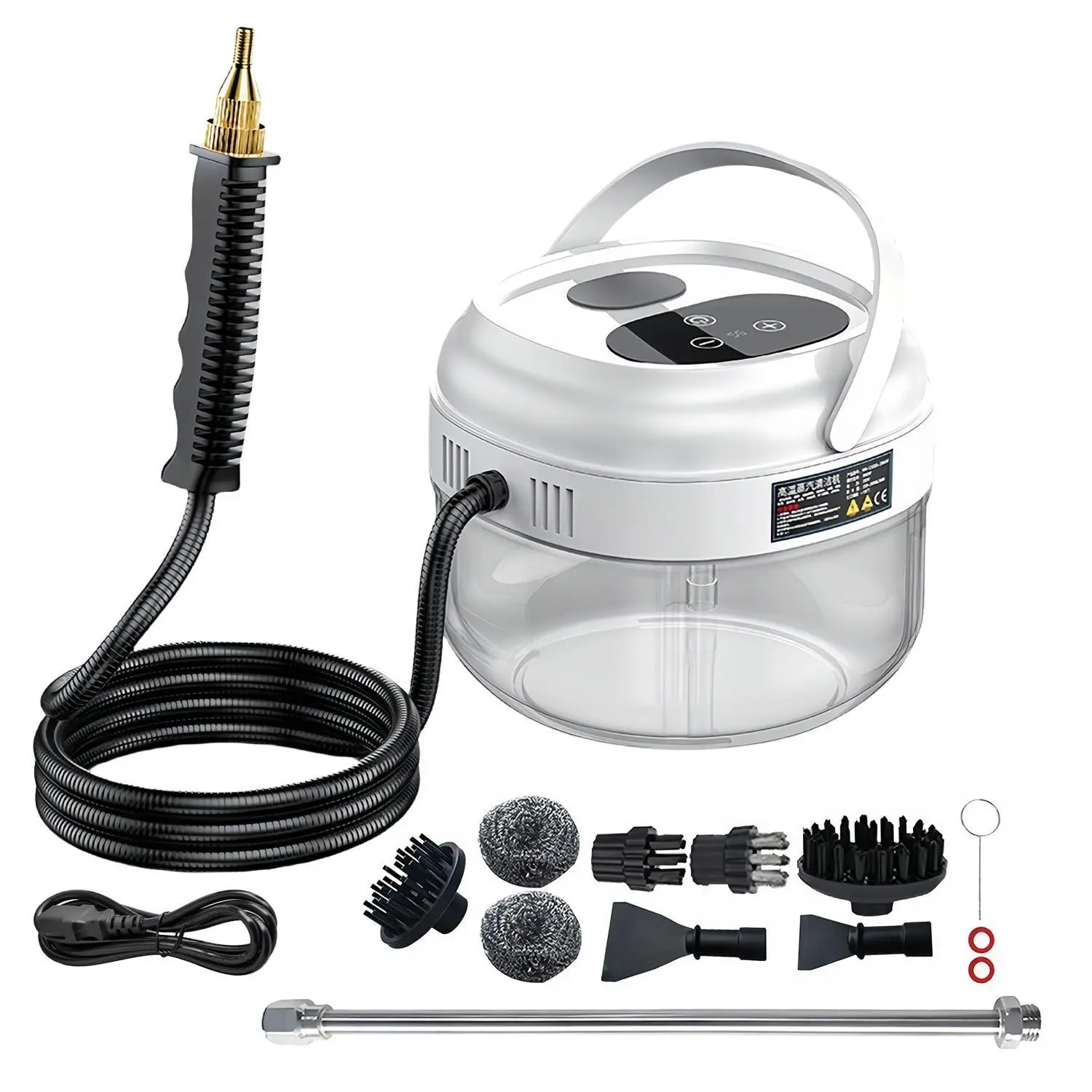 1800W High-Pressure Hot Steam Cleaner – Handheld Portable Pressure Washer, 110V Electric Power Washer with Heating Function, Lightweight Multi-Surface Steam Cleaning Machine for Car Detailing, Auto, Patio, Kitchen, Bathroom – Powerful Pressure Washer