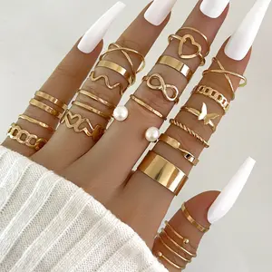 22pcs Stackable Rings Set: Mix-and-Match Designs for Everyday Glam