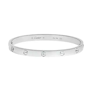 Pre-owned Cartier Love Bangle Bracelet Size 19