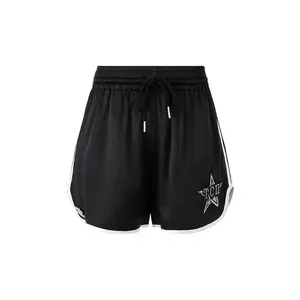 TCH Rhinestone Graphic High Waist Boxing Shorts
