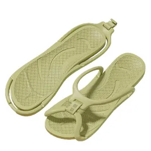 Foldable Flip Flops Women Men, Lightweight Travel Sandals for Beach Pool Vacation Hotel Gym Yoga Spa Shower, Quick-Dry Non-Slip EVA Flip Flops, Packable Pocket Size Bridesmaid Wedding Party Sandals, Compact Summer Slippers for Camping Festival Cruise