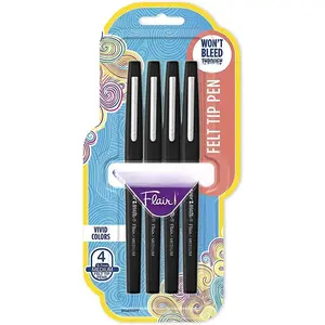 Flair Felt Tip Pens, Medium Point (0.7mm), Black