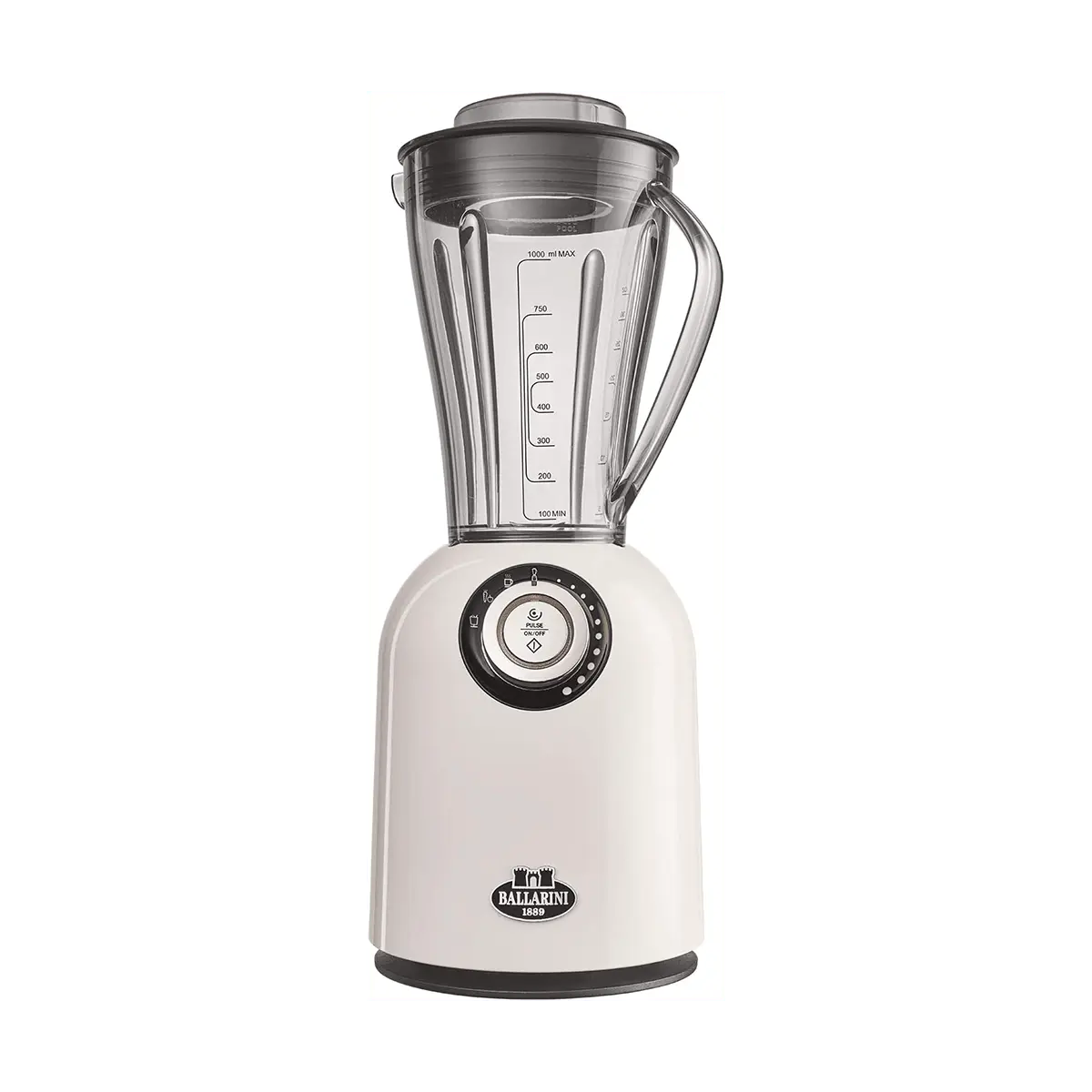 BALLARINI Retro Italian Blender 0.1-1L Ivory White High-Performance Smoothie Maker