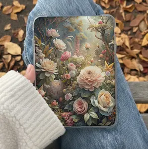 Foral Bookish Kindle Insert Card for Clear Case – Aesthetic Flowers Book Lover Decor | Cozy Reading Accessory