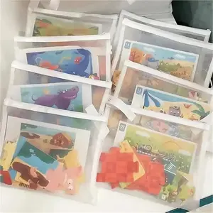 12 Large Capacity Office Mesh Zipper Bags, Three Sizes, Transparent File Folders, Pencil Box, Puzzle Storage Bag, Travel Organizer, Graduation Gift