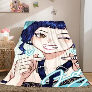 KPop Demon Hunters Zoey14 patterned printed blanket, a Cozy Throw Blanket for the living room, bedroom, office and lunch break, a portable blanket suitable for all four seasons, a holiday gift for family a