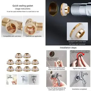 581E Faucet Fast Repair Washers 10pc Set Metal Construction Watertight Seal DIY Friendly Bathroom Hardware