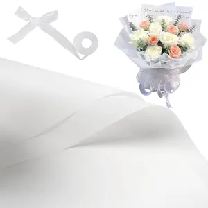 20 sheets Bouquet Wrapping Paper, Flower Packing paper Florist Bouquet Supplies  Packing for Wedding Birthday Flower DIY Craft(White)...
