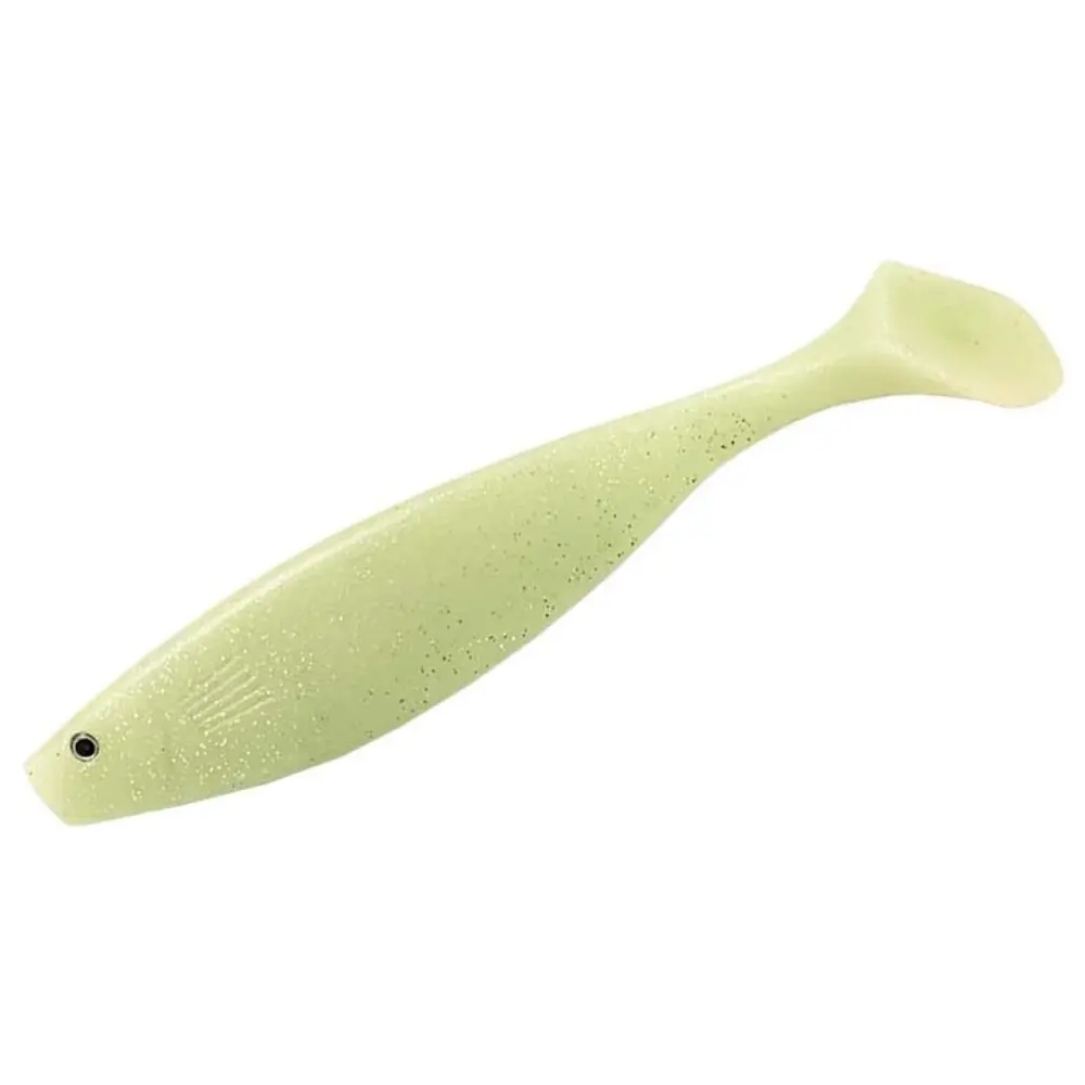 9" Shad Swimbait Paddle Tail 6 Pcs Glow for Freshwater & Saltwater Fishing Soft Plastic Lure Ideal for Bass Pike and Other Predatory Fish