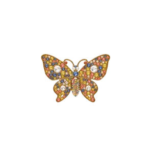 Rhinestone Butterfly Gold Multi Toe Clip - Final Sale