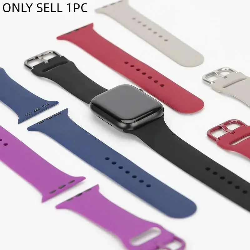 Silicone Watch Band (Band Only), 1pc Replacement Watch Band for Apple Watch, Smart Watch Accessories for Women & Men, Wearable, Smartwatch Strap