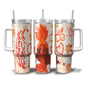 2026 Karol G “Viajando Por El Mundo: Tropitour” Tumbler – Latin Pop Inspired Design, Karol G Graphic Collage & Tropical Tour Style Print, 20oz/40oz Stainless Steel Insulated Travel Mug with Handle, Gift for Music Fans & Reggaeton Lovers