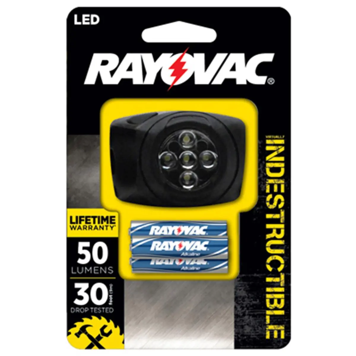212 MAIN Indestructible High-Lumen LED Headlamp, Sports & Outdoor Flashlight, Includes 3 AAA Batteries, High Lumen Brightness