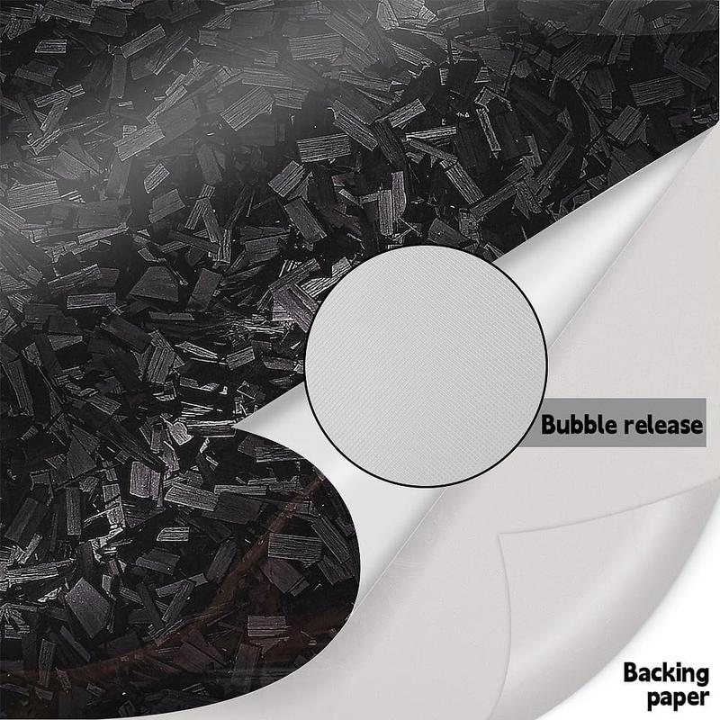 1ft x 5ft Sliver Forged Carbon Fiber Vinyl Wraps, Car Body Wraps with Self-Adhesive for DIY Use, Vehicle Interior and Exterior Films Rolls with Air Release Technology
