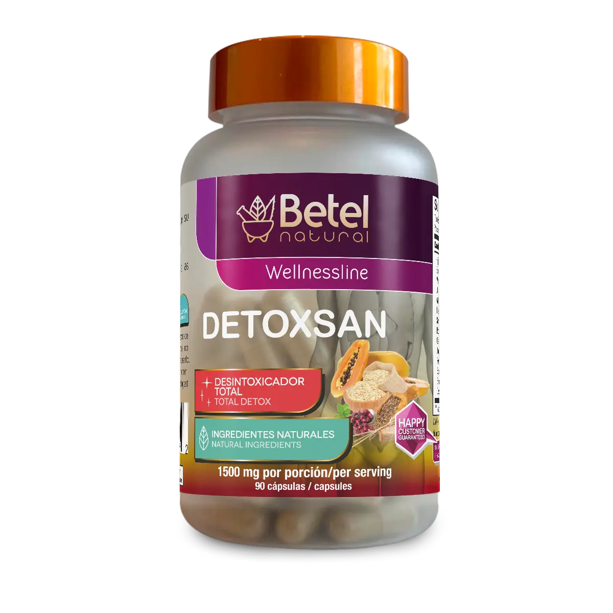 BETEL Organic Detoxsan Natural Herbal  Detox Capsules - Adult Healthcare Dietary Supplement, 90-Count Herbal Detox Supplements, Natural Herbal Capsules