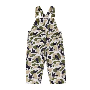 Toddler Baby Boy Hunting Clothes Camo Clothes Camouflage Print Sleeveless Suspender Overalls Romper Pants Cute Fall Winter Outfits