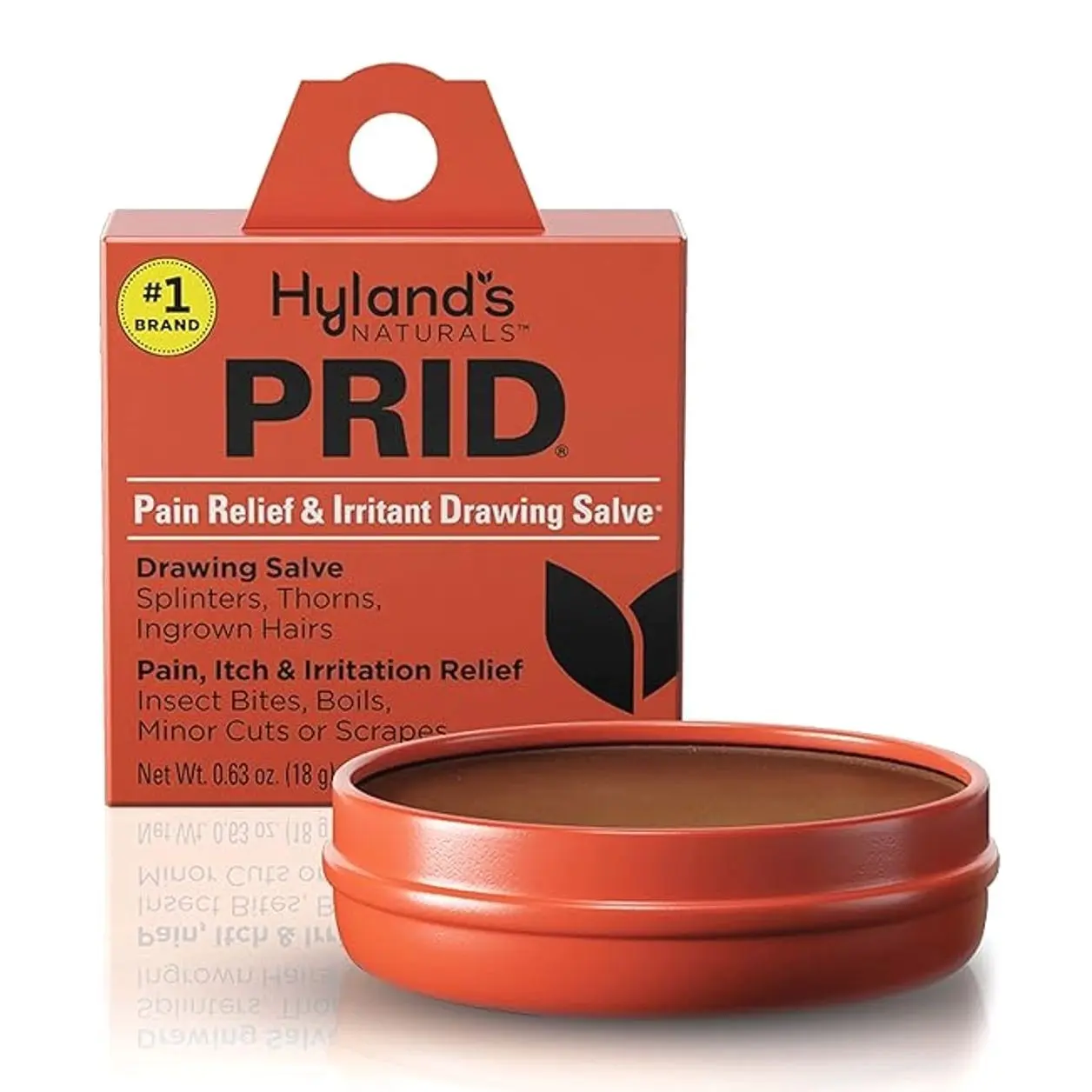 Hyland's PRID Drawing Salve, Topical Skin Irritation Relief, For Splinters, Thorns, Ingrown Hairs, Itch Relief for Bug Bites, Boils, Minor Cuts and Scrapes, 18 Grams