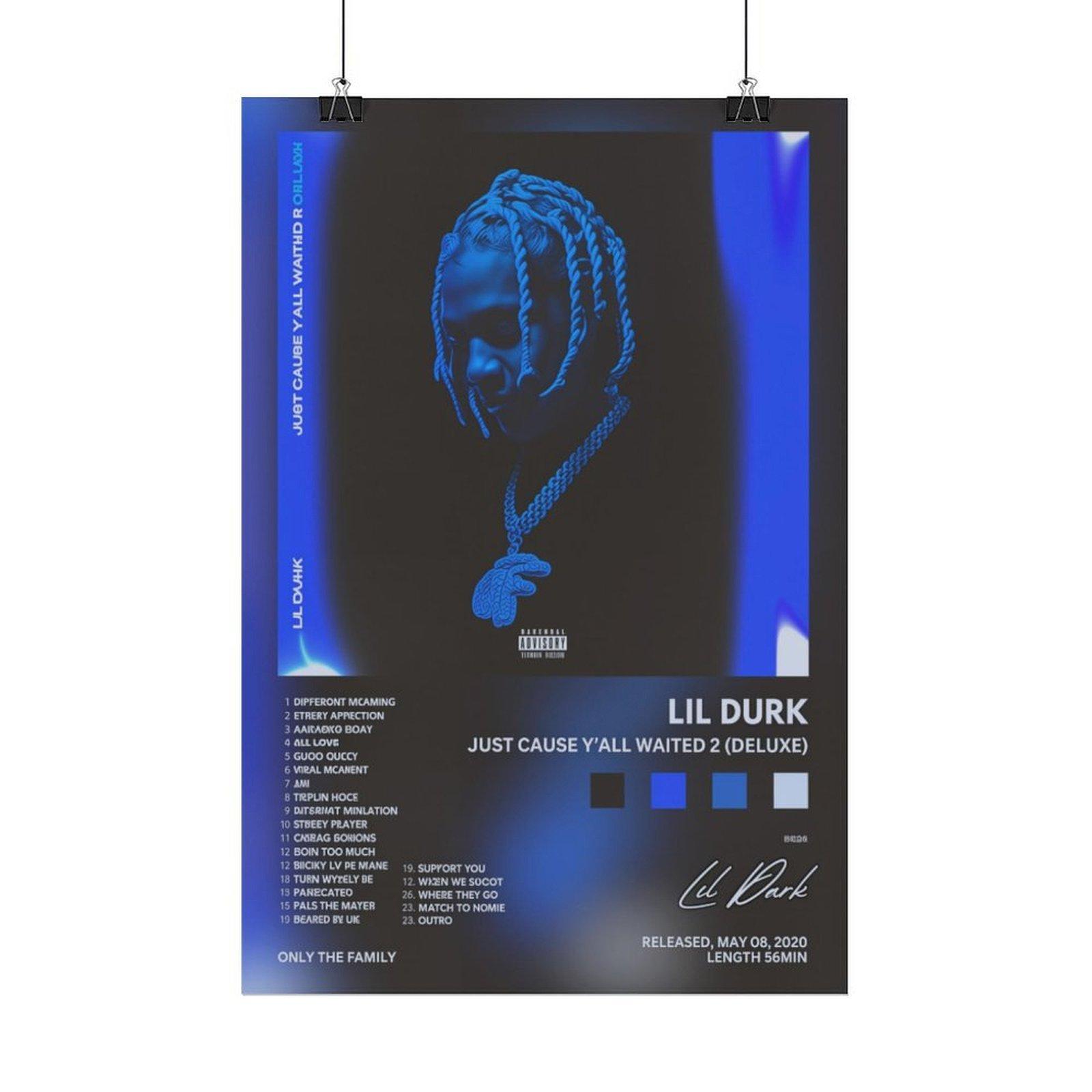 Lil Durk: *Just Cause y'All Waited 2 (Deluxe Edition)* Canvas Art — Fan Gift Poster