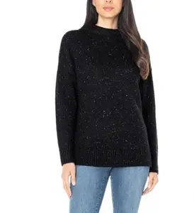 Well Worn Ladies' Size Small (4-6) Nep Yarn Sweater, Black