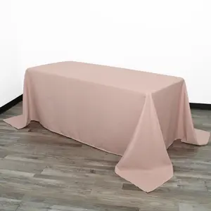 90 x 132 inch Polyester Rectangular Tablecloth Blush