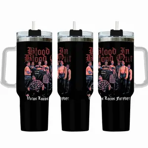 Bloodin Bloodout 40oz Tumbler With Handle, Mexico Movie Tumbler