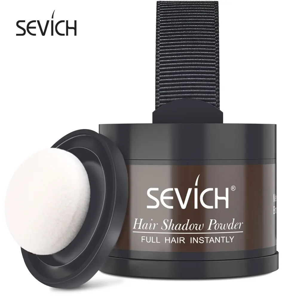 Sevich Hairline Shadow Powder,1 count hairline modifying hairlight brown powder，Eyebrows & Beard Line, Hair Root Touch Up for Thinning Grey Hairline, Windproof&Sweatproof hair texture powder