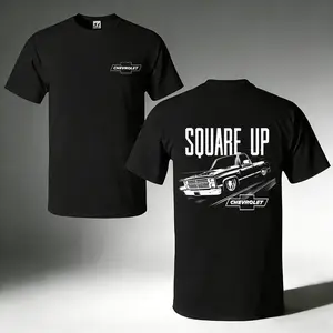 Chevy Squarebody T-Shirt, 'Square Up' & Classic C/K Series Truck Graphic, Chevrolet Heritage Graphic Shirt for Vintage Pickup Fans & Builders, Perfect Gift for Squarebody Owners or Truck Shows