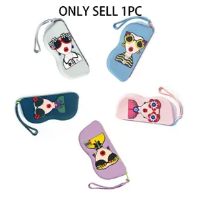Vibrant Patterned Eyewear Case - Lightweight Waterproof Glasses Pouch with Carabiner, Portable Sunglasses Organizer, Unique Artist Designs, Foldable Travel Essential for Sports & Daily Use Couple's glasses, sunglasses pouch, 10 Colors