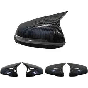 Auto Parts Installation Rearview Mirror Cover Cap Real Carbon Fiber Pattern Fit for BMW Fit for Toyota Easy to Install, Good Match with Car Models(Carbon)