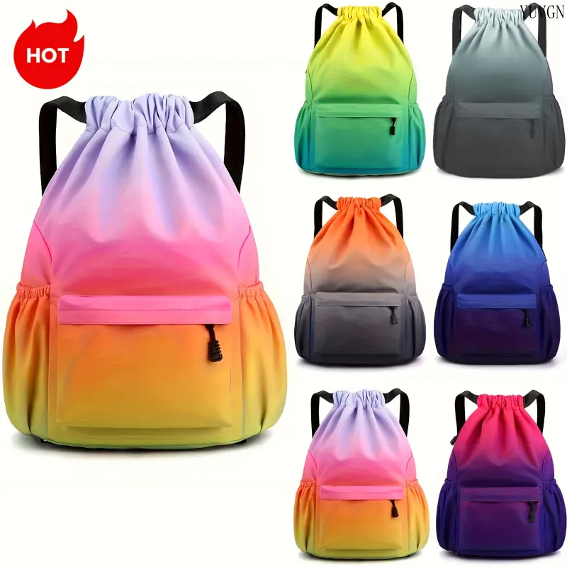 High Capacity Drawstring Backpack with Side Pockets - Basketball Fitness Leisure Gym Sports Training Workout Bag for Sports Training, Outdoor Travel, Fitness Leisure Bag, Gym Sports Bag tiktokshopbacktoschool
