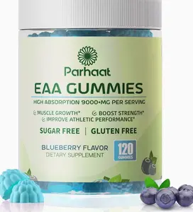 EAA Gummies 120 Gummies (Blueberry), 9000 mg Essential Amino Acids - All 9 Essential Aminos (EAA) and All Branched-Chain Aminos (BCAAs), Non-GMO, Gluten Free, Vegetarian Friendly