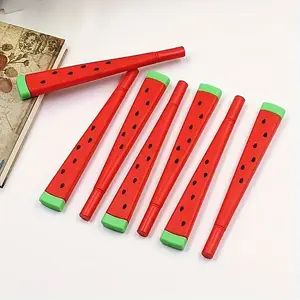 Cute Watermelon Shaped Pens, Realistic Design, Fun Fruit Pattern, Seeds Included, Perfect Christmas Valentine's Day Gift, Rollerball Pen