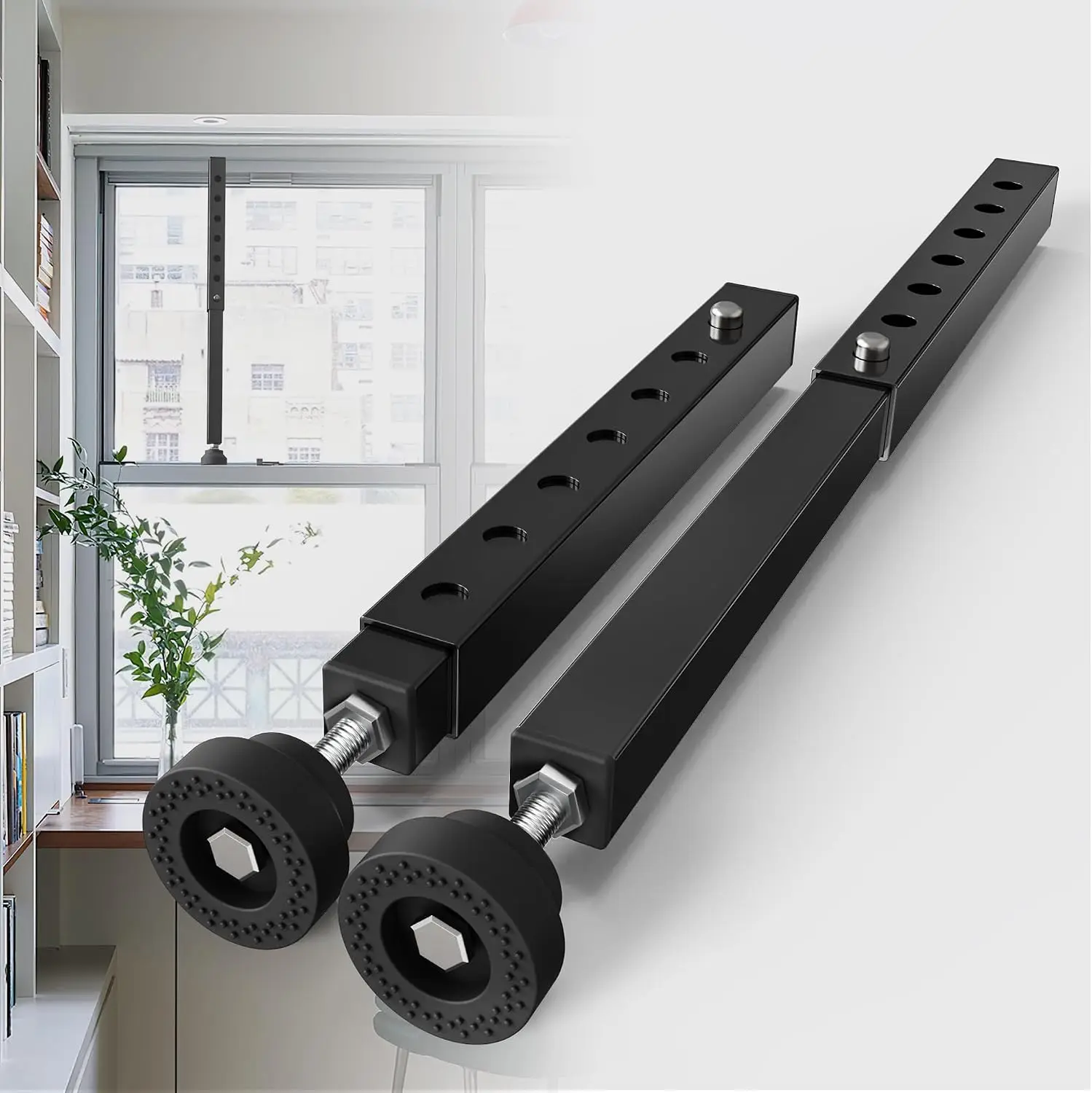 Small Window Security Bar, 11-18 Inch, Black, 1 Pack