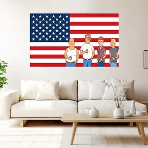 Banger King of the Hill TV Show Motivational Inspirational Office Gym Dorm Wall Decor Design - 3X5 Feet Flag with 2 Grommets for Easy Outdoor Hanging